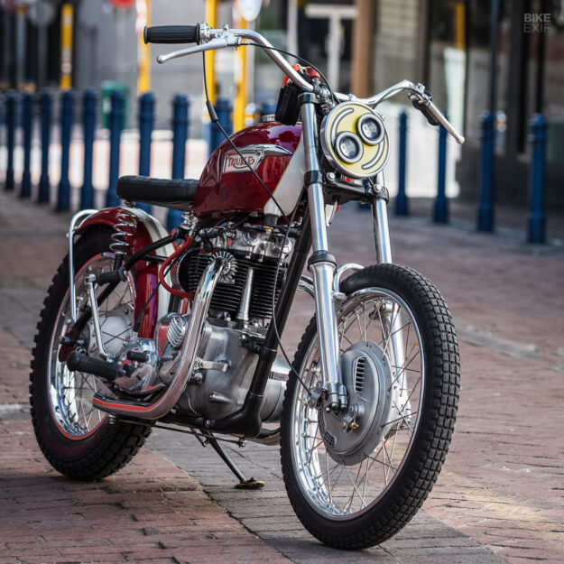 Custom Triumph TR6 with Matchless frame