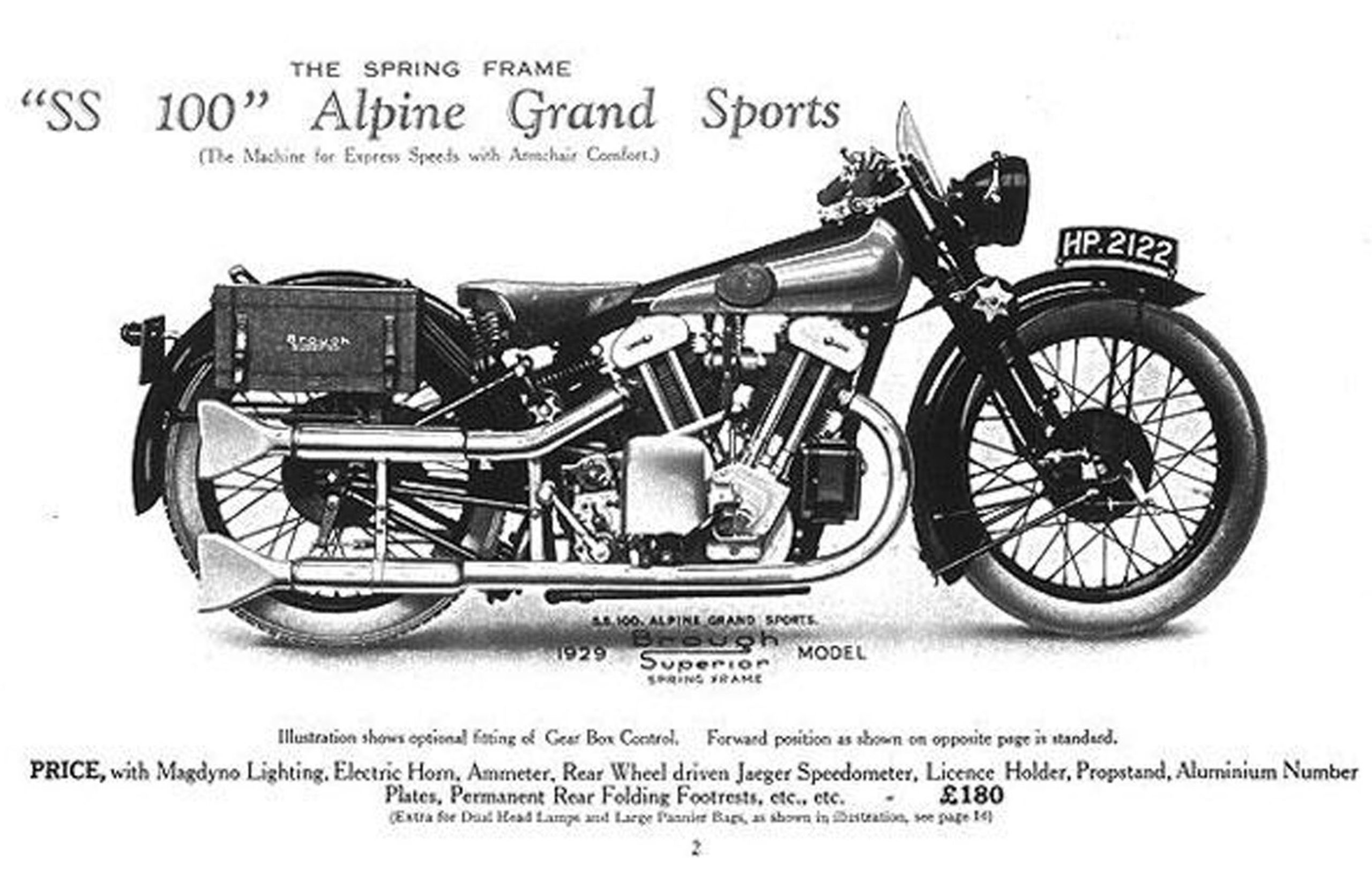 An ad from Brough Motorcycles in the 1920s